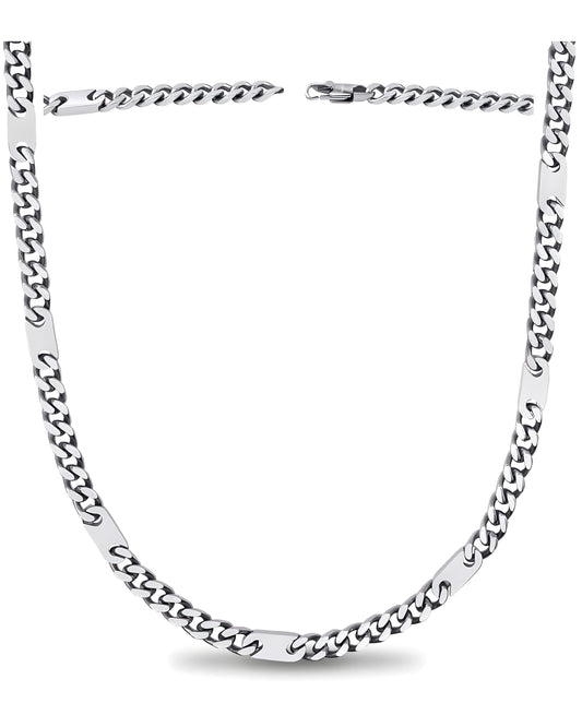 Magnetic Therapy Necklace Stainless Steel Curb Chain