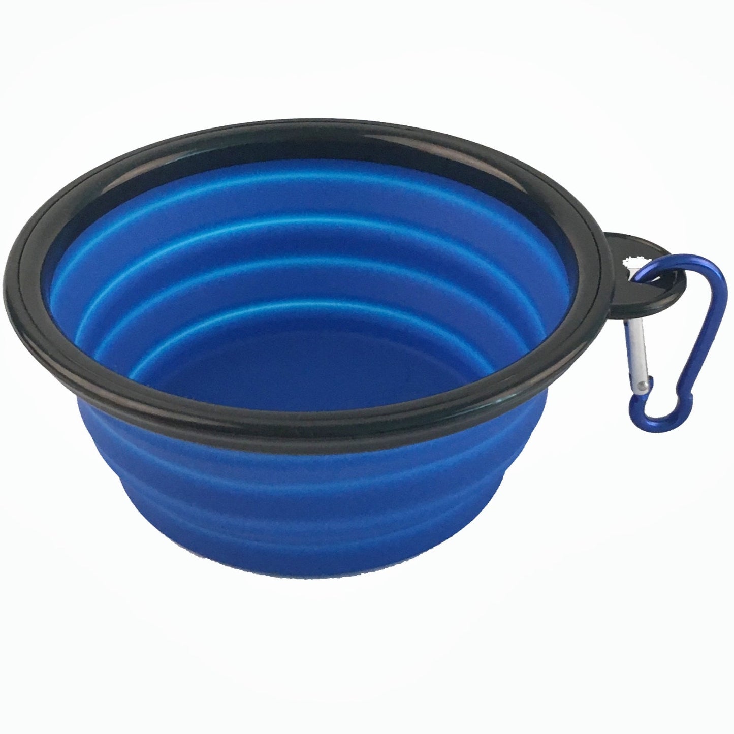 Single Blue Silicone Collapsible Travel Bowl - 12oz
